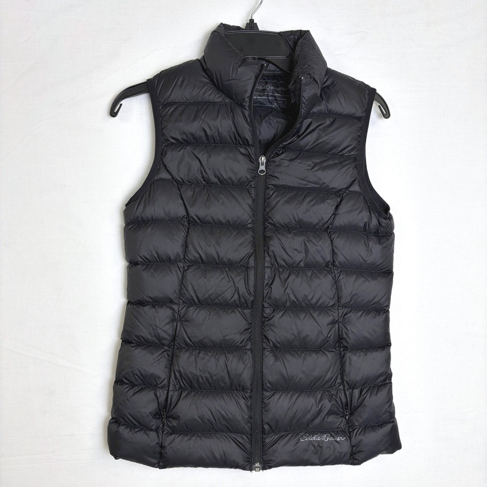 Eddie Bauer Women Black CirrusLite Down Puffer Vest XS EB650 Hiking Outdoor Gorp